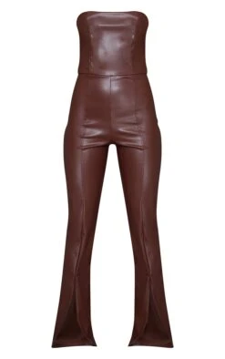 Chocolate PU Bandeau Split Hem Jumpsuit 9 Chocolate PU Bandeau Split Hem Jumpsuit -Pretty Little Thing Shop e2cf874585f85af417396ca4bdaf70272b83e36a cmq5069 5