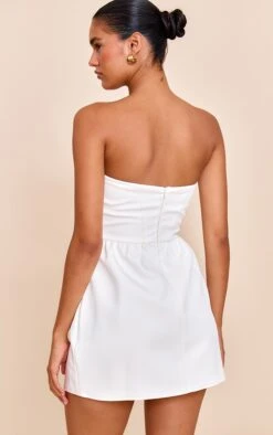 Prettylittlething Cream Woven Bandeau Pocket Detail Shift Dress -Pretty Little Thing Shop e2dcca68cf95f49f5fd7d68afe189d1c858b12fe CNN3828 2 cream woven bandeau pocket detail shift dress