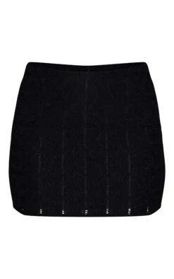 Prettylittlething Black Crochet Textured Mini Skirt -Pretty Little Thing Shop e378322402bb2ae1dd9d4229be1031863b95ab7c CNN7241 6 black crochet textured mini skirt
