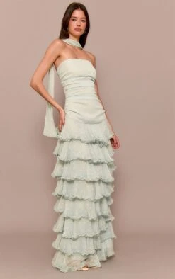 Prettylittlething Sage Green Chiffon Tiered Frill Maxi Dress -Pretty Little Thing Shop e40acd85d2c3a2b9272c49bfe743b53d4a1f0294 CNM7838 3 sage green chiffon tiered frill maxi dress