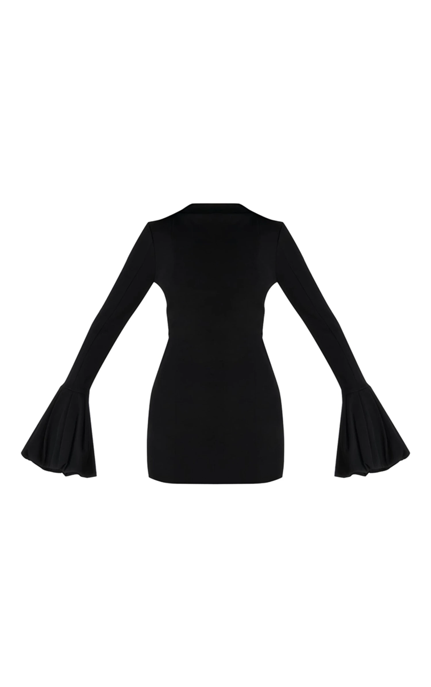 Prettylittlething PLT Label Black High Neck Puff Sleeve Bodycon Dress 5 Prettylittlething PLT Label Black High Neck Puff Sleeve Bodycon Dress - Image 5