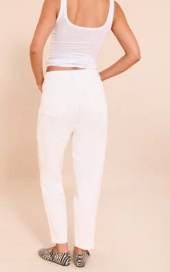 Prettylittlething White High Waist Mom Style Jeans 7 Prettylittlething White High Waist Mom Style Jeans -Pretty Little Thing Shop e4d86c6dfeec6606aa0a8754a4deba6c63bbcb40 CNM2417 3 white high waist mom style jeans