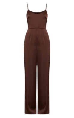 Prettylittlething Chocolate Satin Scoop Neck Straight Leg Jumpsuit 9 Prettylittlething Chocolate Satin Scoop Neck Straight Leg Jumpsuit -Pretty Little Thing Shop e4f2623a501e7c587a74f6de0cb74b7f4fbdc61d CNO3069 5 chocolate satin scoop neck straight leg jumpsuit