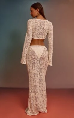 Prettylittlething Cream Flower Embroidered Beach Maxi Skirt -Pretty Little Thing Shop e54c31c2130708a3962d5484f2b9555ae46b7ebd CNN5712 3 cream flower embroidered beach maxi skirt