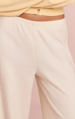 Prettylittlething Cream Slouchy Thick Brushed Rib Pants -Pretty Little Thing Shop e554ed44c64682c74278e75146639325dd9392ca CNO3603 4 cream slouchy thick brushed rib trousers