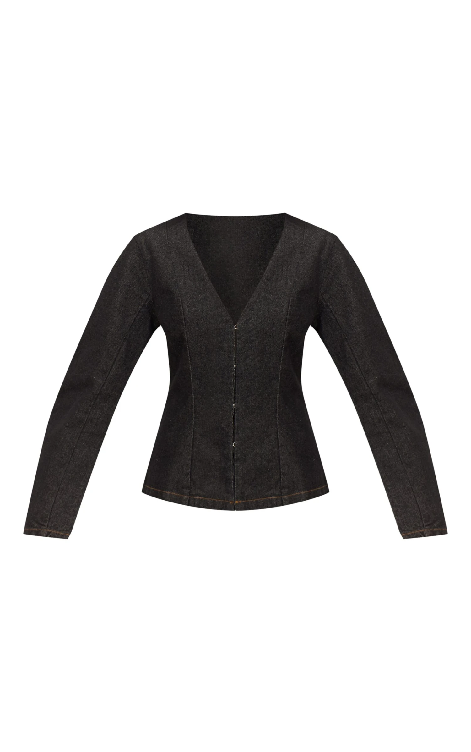 Prettylittlething Raw Indigo Cocoon Sleeve Denim Blazer 5 Prettylittlething Raw Indigo Cocoon Sleeve Denim Blazer - Image 5