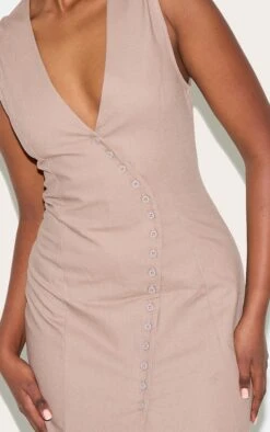 Prettylittlething Taupe Asymmetric Button Down Shift Dress -Pretty Little Thing Shop e60e9ef4b408e5a49b622a9d17ec5ff85e8a5912 CNM1514 4 taupe asymmetric button down shift dress