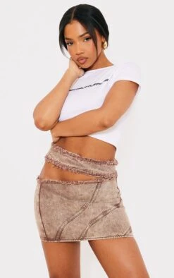 Brown Acid Wash Frayed Edge Cut Out Mini Skirt 9 Brown Acid Wash Frayed Edge Cut Out Mini Skirt -Pretty Little Thing Shop e626e0b8d7a0b8d2925def812ee208a9aa801520 cnh6064 4