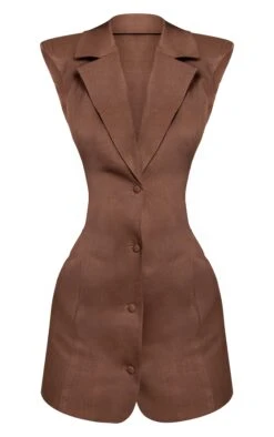 Chocolate Woven Structured Sleeveless Bodycon Dress -Pretty Little Thing Shop e64840ed57e9e4092261ccb2f12d664bc525c82d CNO1460 5 chocolate woven structured sleeveless bodycon dress