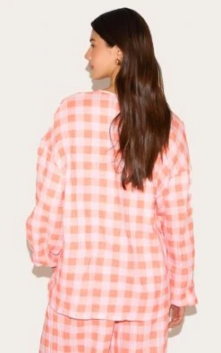 Prettylittlething Orange Checked Cheesecloth Tie Front Long Sleeve Shirt 5 Prettylittlething Orange Checked Cheesecloth Tie Front Long Sleeve Shirt -Pretty Little Thing Shop e663c7f1cc09c1dbe4bc101dbb6ab7b7859f7518 CNM1758 2 orange checked cheesecloth tie front long sleeve shirt
