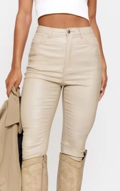 Prettylittlething Stone Hourglass Coated Skinny Jeans -Pretty Little Thing Shop e6924ac21765b81124e4e30d5b9bc56065581304 cmq3612 4