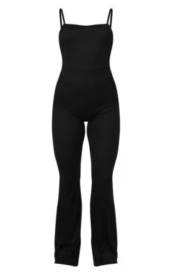 Black Ribbed Strappy Square Neck Flared Jumpsuit 9 Black Ribbed Strappy Square Neck Flared Jumpsuit -Pretty Little Thing Shop e6c9b29b81fe0cd7b459c343715fc307f1d5e6ae cmw5471 5