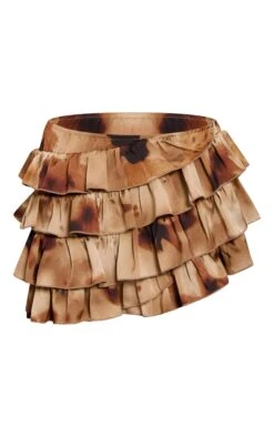 Prettylittlething Brown Floral Abstract Print Satin Tiered Rara Mini Skirt -Pretty Little Thing Shop e6f4a7584d8dbbb0accc0b053a00ce8be6f255cc CNO4398 6 brown floral abstract print satin tiered rara mini skirt