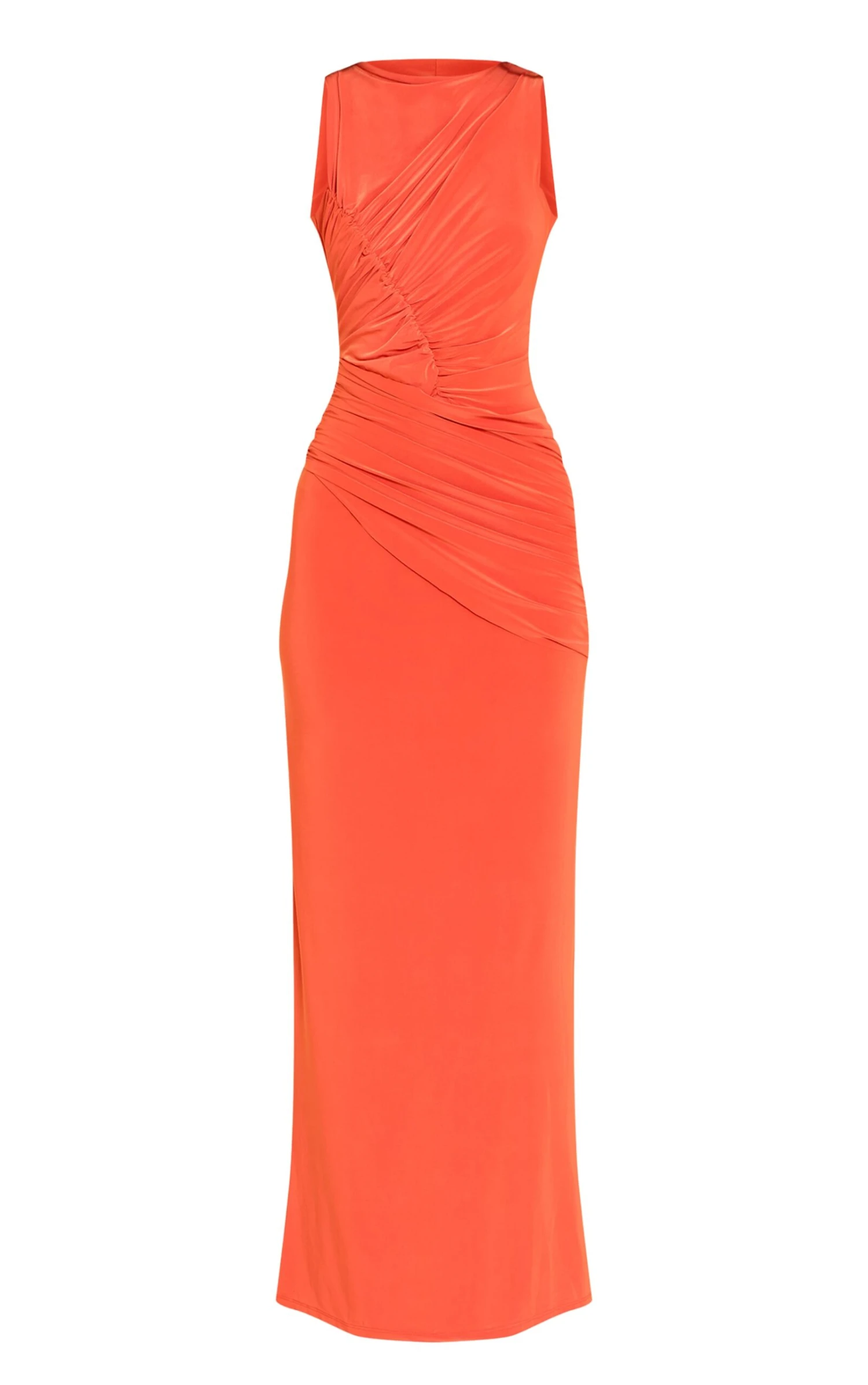 Prettylittlething Orange Double Layer Soft Touch Extreme Ruched Maxi Dress 5 Prettylittlething Orange Double Layer Soft Touch Extreme Ruched Maxi Dress - Image 5
