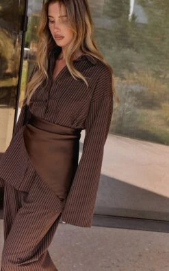 Dark Brown Pinstripe Wide Leg Pants 10 Dark Brown Pinstripe Wide Leg Pants -Pretty Little Thing Shop e7a54930f2eba87b2929185410b901c849c264b2 CNO0645 5 dark brown pinstripe wide leg trouser