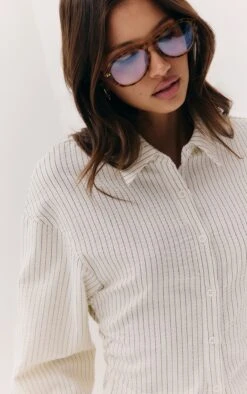 Prettylittlething Cream Pinstripe Seersucker Cinched Waist Shirt Dress -Pretty Little Thing Shop e7ba534da59775135952c3f2ae290d8b2d5c91e4 CNM2507 4 cream pinstripe seersucker cinched waist shirt dress