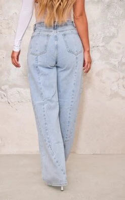 Prettylittlething Light Blue Washed Front Seam Detail Wide Leg Jeans -Pretty Little Thing Shop e8327a95b18780a8a39055307dd1be73b103fe59 cnc1963 3
