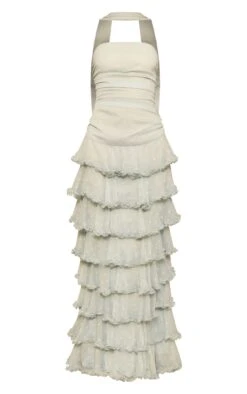 Prettylittlething Sage Green Chiffon Tiered Frill Maxi Dress -Pretty Little Thing Shop e87f80718bd32fae049b691edf039d029c97a4d8 CNM7838 5 sage green chiffon tiered frill maxi dress