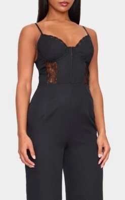 Prettylittlething Black Woven Corset Lace Panel Strappy Jumpsuit 8 Prettylittlething Black Woven Corset Lace Panel Strappy Jumpsuit -Pretty Little Thing Shop e88b528d8cc25e45445528121b077a5688c23e20 cnl7255 4