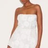 Prettylittlething White Embellished Tweed Bandeau Skort Romper -Pretty Little Thing Shop e91c478502c08b8852911d23310d90bd6f514a63 CNL9219 1 white embellished tweed bandeau skort playsuit