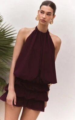 Prettylittlething Dark Plum Chiffon Ruched Mini Skirt -Pretty Little Thing Shop eab32605a1dce7e04600e329edf6f3bd602cb3e1 CNM5888 4 dark plum chiffon ruched mini skirt