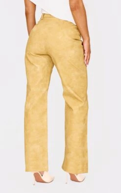 Prettylittlething Mustard Washed Faux Leather Cropped Straight Leg Pants -Pretty Little Thing Shop ead762d88634ba2702be96893c499270a62f6962 cnf7417 3