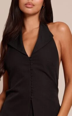 Black Waist Coat Straight Leg Jumpsuit -Pretty Little Thing Shop eb218699dc74c368d2c089edcba95756e101797f CNO0468 4 black waist coat straight leg jumpsuit