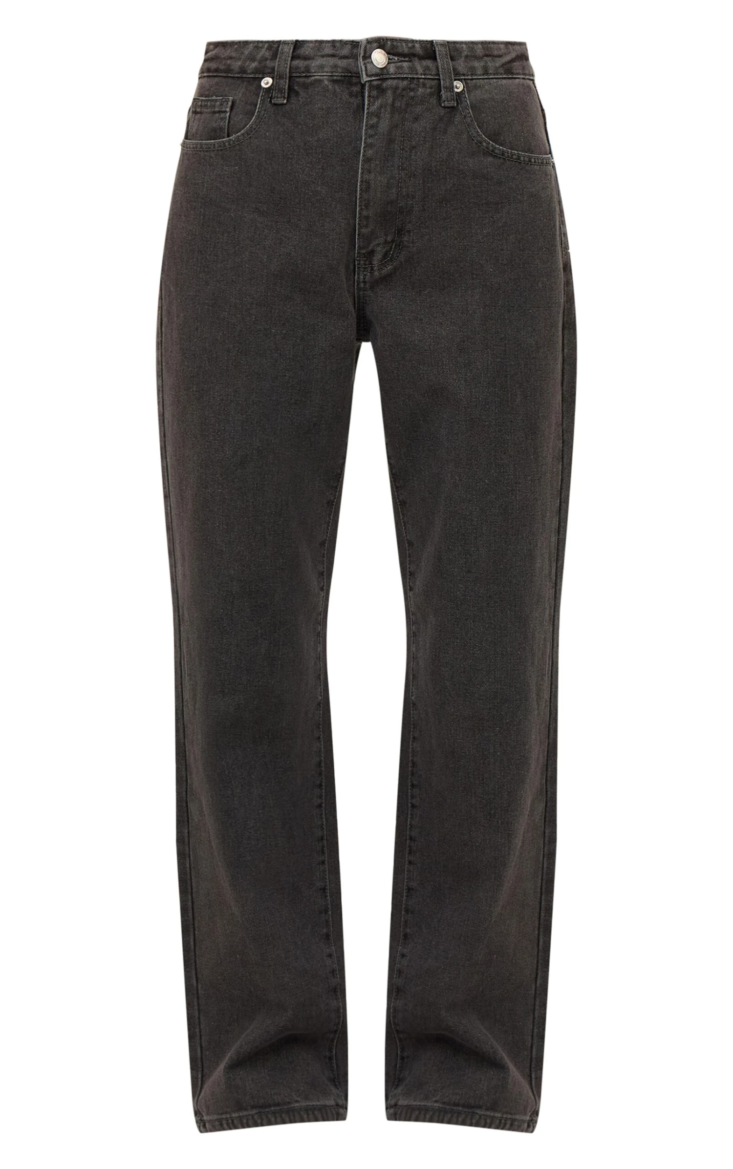 Prettylittlething Grey High Waist Straight Leg Jeans 5 Prettylittlething Grey High Waist Straight Leg Jeans - Image 5