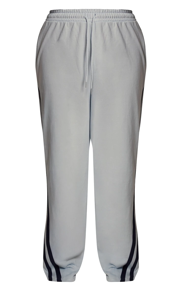 Blue Contrast Striped Wide Leg Sweatpants 5 Blue Contrast Striped Wide Leg Sweatpants - Image 5