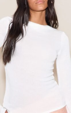 Prettylittlething White Textured Extreme Flute Sleeve Long Top -Pretty Little Thing Shop ec351f002e508bb5fcd58c963bb68caa2bf38b32 CNM9670 4 white textured extreme flute sleeve long top