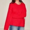 Red Rib Detail Oversized Sweater -Pretty Little Thing Shop ed17cc435667280bffa39b74511fa2fda3f0eaac CNN9681 1 red rib detail oversized jumper