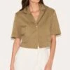 Prettylittlething Khaki Cropped Super Boxy Blazer