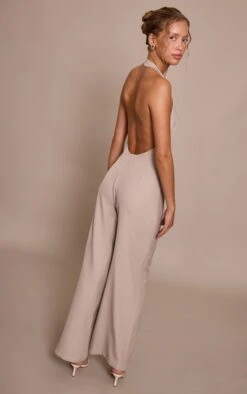 Grey Woven HalterneckStraight Leg Jumpsuit 6 Grey Woven HalterneckStraight Leg Jumpsuit -Pretty Little Thing Shop ee4156ab73152a4cfd7837c7bfc4d3a91ade1b6d CNO0475 2 grey woven halterneck straight leg jumpsuit