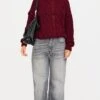 Prettylittlething Burgundy Marl Knit Distressed Detail Chunky Cable Sweater -Pretty Little Thing Shop ee5c3fc9182becf4a974a1761a3d7bf1dac5b4c4 cnl5048 1