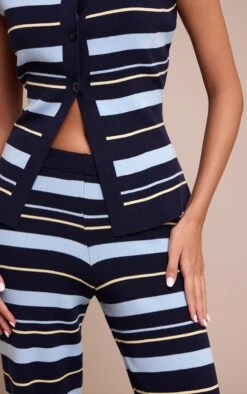 Prettylittlething Navy Viscose Compact Striped Vest -Pretty Little Thing Shop ee6c9709ac565c8047f75297ac991aff00e58a5b cno9317 4 navy viscose compact striped waistcoat