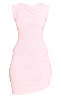 Prettylittlething Baby Pink Slinky Ruched Shoulder Racer Neck Bodycon Dress -Pretty Little Thing Shop eecad2a549405f7ac353afa24a402dc00308714a CNN4046 5 baby pink slinky ruched shoulder racer neck bodycon dress