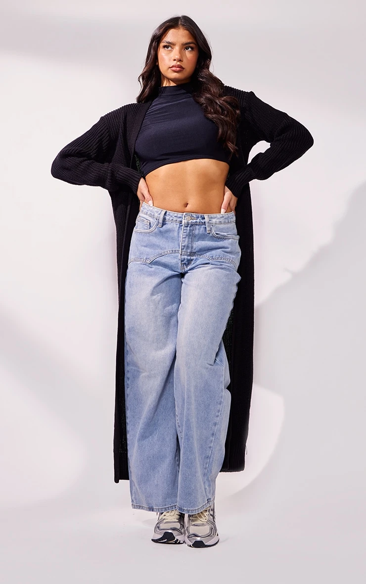 Prettylittlething Black Maxi Knitted Cardigan 3 Prettylittlething Black Maxi Knitted Cardigan - Image 3