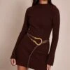 Prettylittlething Chocolate Rib Knitted Dress -Pretty Little Thing Shop eee13a1b055bc2e7d430d6e878564d93664523bc CNN6382 1 chocolate rib knitted dress