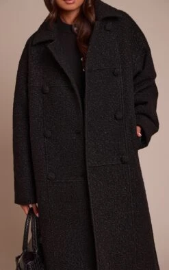 Black Boucle Double Breasted Maxi Coat -Pretty Little Thing Shop eef0df7f58d9cf1a23702cbd8d30621295404638 CNN9781 4 black boucle double breasted maxi coat