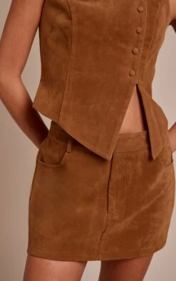 Prettylittlething Camel Suede Pocket Detail Mini Skirt -Pretty Little Thing Shop efaa4a4172f10e318c136bb72a1e9ebe52e36a94 CNO4262 2 camel suede pocket detail mini skirt