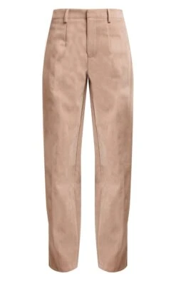 Prettylittlething Sand Faux Suede Straight Leg Pants -Pretty Little Thing Shop efb3d8898c5f7e2b4fdf7c6ea2b9a7ea449edb6e CNO4071 5 sand faux suede straight leg trousers