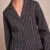 Dark Navy Pinstriped Cropped Fitted Blazer -Pretty Little Thing Shop efbeb0efacd19411985953b607e1aeda9dfab4c9 CNO0660 1 dark navy pinstriped cropped fitted blazer