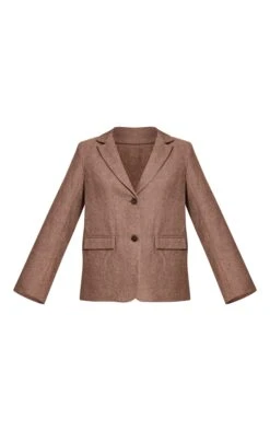 Brown Dogtooth Brushed Tailored Blazer -Pretty Little Thing Shop f0676dc4f30ff28e17436819058a57355883b3f7 CNO2252 5 brown dogtooth brushed tailored blazer