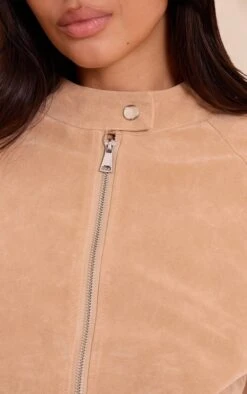 Prettylittlething Sand Faux Suede Racer Neck Jacket 8 Prettylittlething Sand Faux Suede Racer Neck Jacket -Pretty Little Thing Shop f0857b1c88e6b69e39418c682682df620def4fe2 CNN2529 4 sand faux suede racer neck jacket