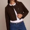 Prettylittlething Chocolate Cropped Denim Jacket -Pretty Little Thing Shop f09b686e9761b9667b9e173d40f7f8f3152d91aa CNN6859 1 chocolate coated denim cropped trench