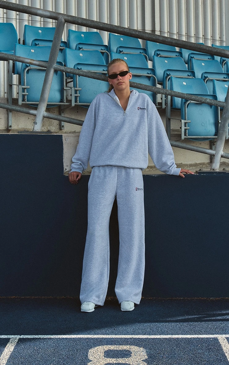 Ash Grey Sports Club Straight Leg Sweatpants 2 Ash Grey Sports Club Straight Leg Sweatpants - Image 2