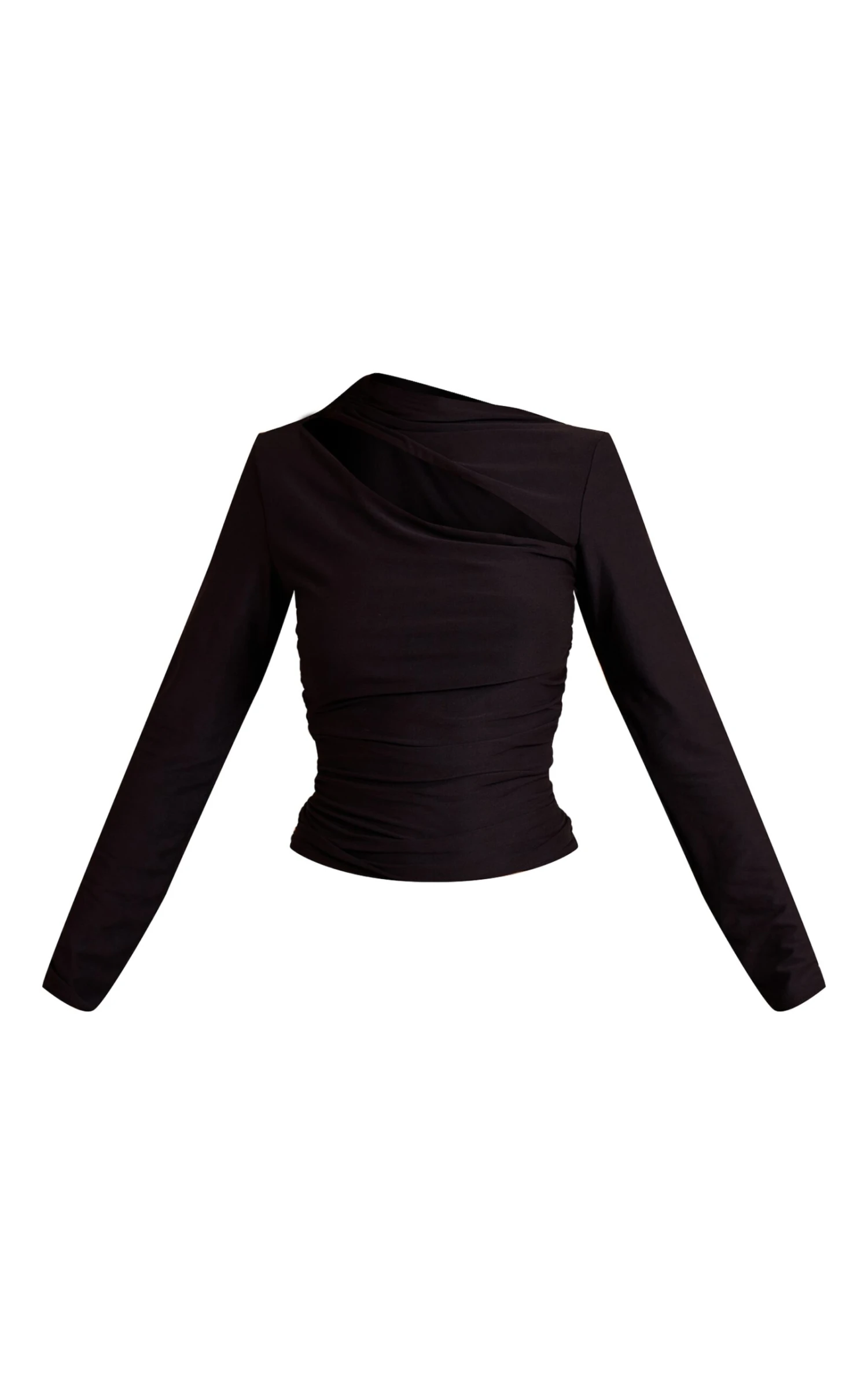 Prettylittlething Black Soft Touch Cut Out Detail Long Sleeve Top 5 Prettylittlething Black Soft Touch Cut Out Detail Long Sleeve Top - Image 5