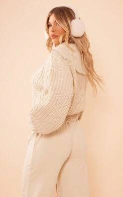 Prettylittlething Stone Chunky Knitted Zip Up Oversized Sweater -Pretty Little Thing Shop f2258d19cdbe6faad1ba23394836fb2c9559bc24 cnf9203 2