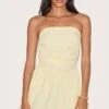 Prettylittlething Lemon Bandeau Ruched Detail Shift Dress -Pretty Little Thing Shop f2374f48c8c22b121929929045bcd2457427cf8b CNM1520 1 lemon bandeau ruched detail shift dress
