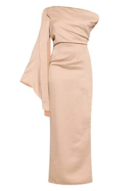 Prettylittlething Nude Textured Woven Tie Shoulder Maxi Dress -Pretty Little Thing Shop f24446435af4958cbdd0e64d22ff93b84e54620f CNO3249 5 olive textured woven tie shoulder midaxi dress